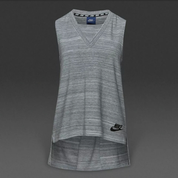 Nike Women's Sportswear Advance 15 Knit Gray Tank Top - Picture 1 of 6